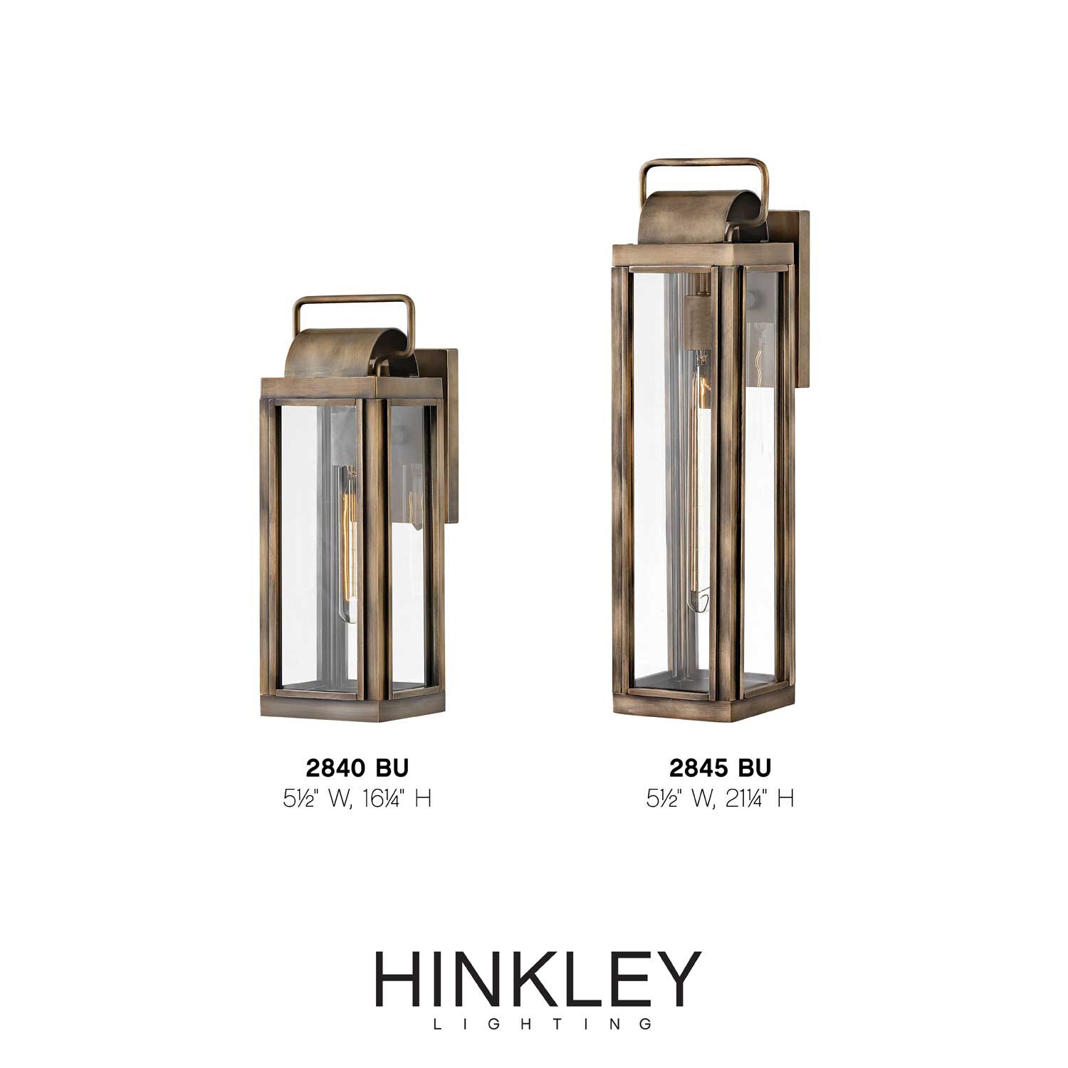 Hinkley Sag Harbor 1 -Light 16.25-in H Brushed Bronze Hardwired Outdoor Wall Light