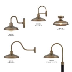 Hinkley Forge 1 -Light 17.5-in H Brushed Bronze Hardwired Dark Sky Outdoor Wall Light