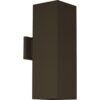 Progress Lighting LED Sq Cylinder 18-in H Antique Bronze Hardwired Integrated LED Outdoor Wall Light