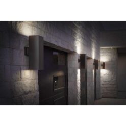Progress Lighting LED Sq Cylinder 18-in H Antique Bronze Hardwired Integrated LED Outdoor Wall Light