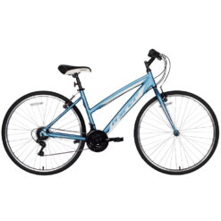 Hyper Bicycles 700c Ladies Spin Fit Hybrid Bike for Adults, Teal and White