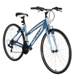Hyper Bicycles 700c Ladies Spin Fit Hybrid Bike for Adults, Teal and White