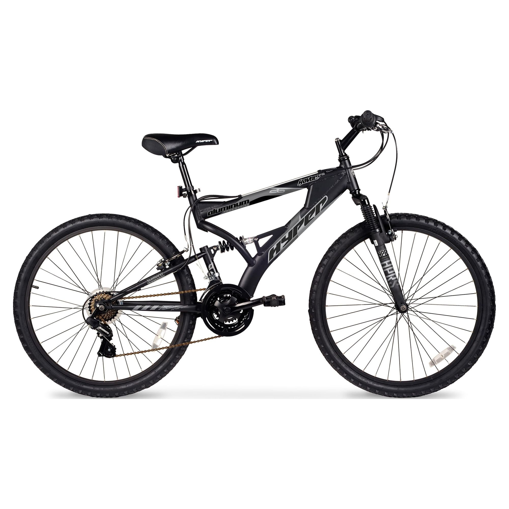 Hyper Bicycle 26" Havoc Mountain Bike, 26" Wheels, Adults Ages 14+ Years, Black