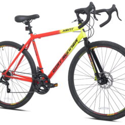 Kent 700c Dirt Runner Men's Gravel Bike, 14 Speed, Neon Red / Orange