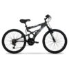Hyper Bicycles 24" Havoc Mountain Bike, Youth/Adult, Recommended Ages 10-14 Years Old, Black