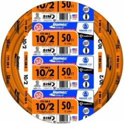 Southwire 50-Feet 10 / 2 / Romex SIMpull Solid Indoor CU NM-B W/G Individual pack ( By-the-roll )