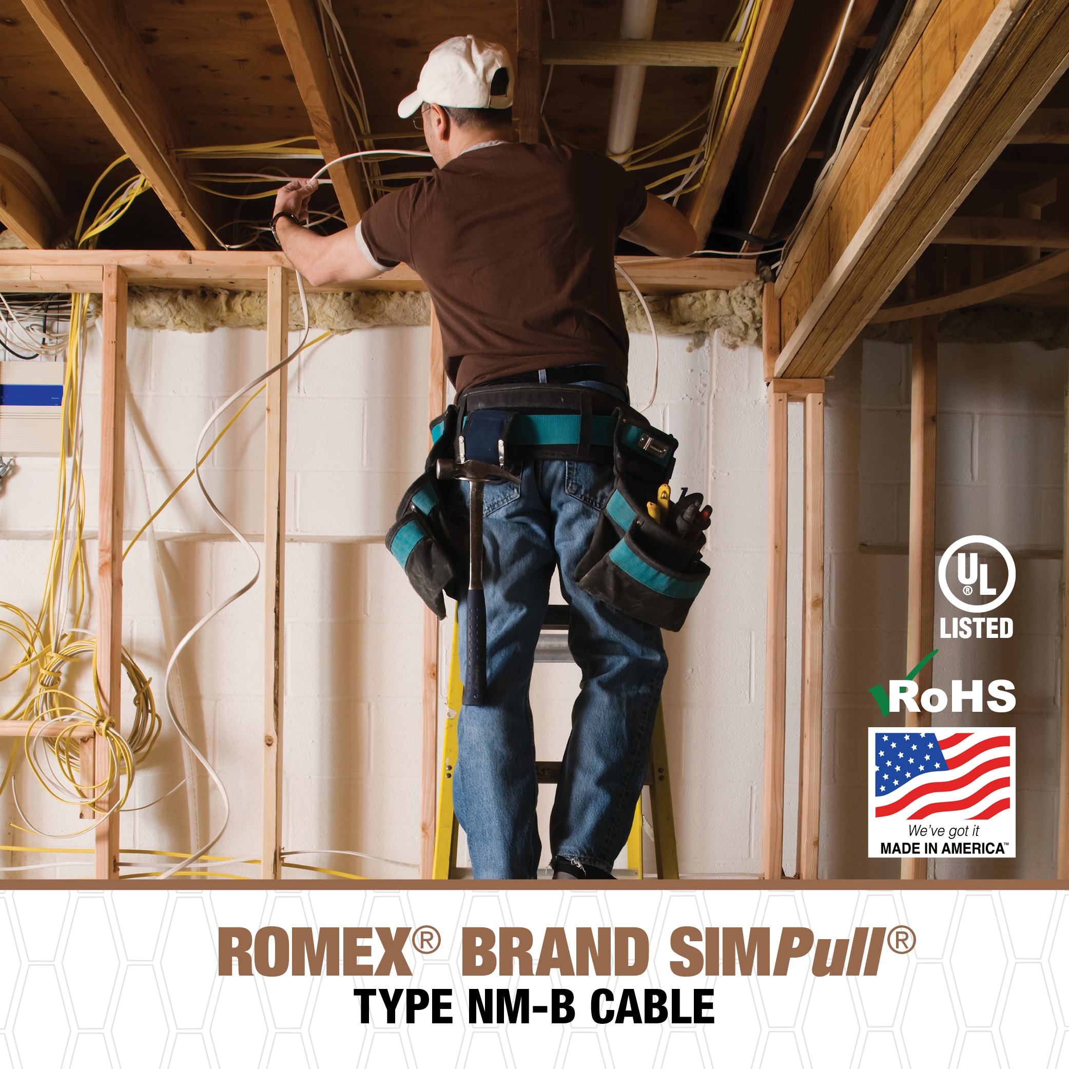 Southwire 25-Feet 6 / 3 / Romex SIMpull Stranded Indoor CU NM-B W/G Individual pack ( By-the-roll )