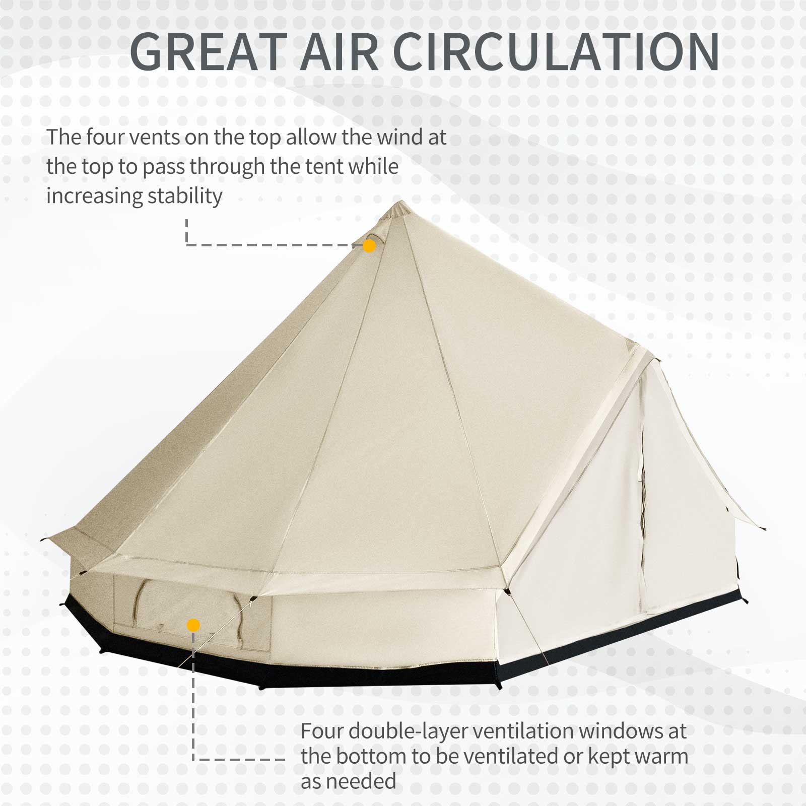 Outsunny Polyester 10 -Person Screen tent
