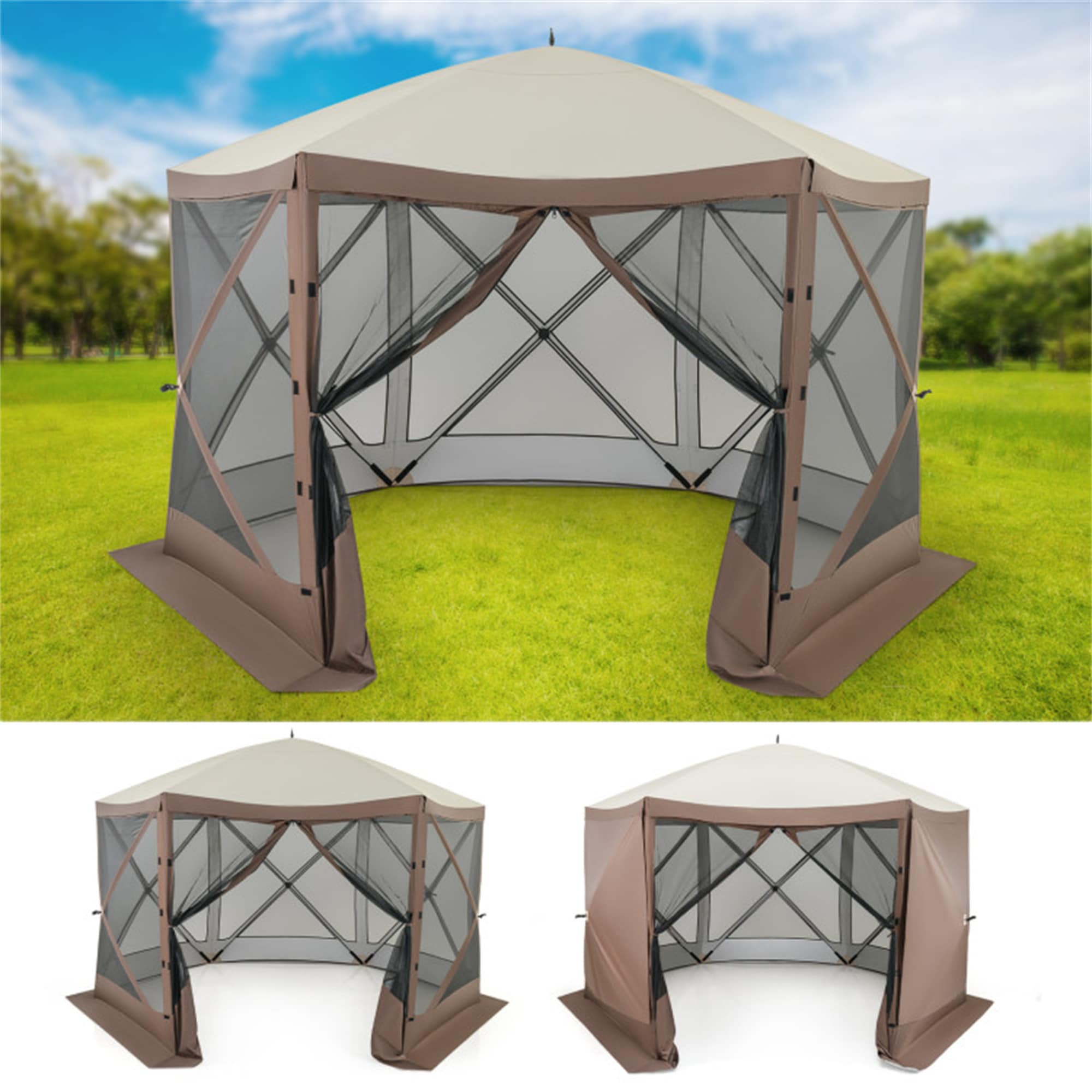 BABOOM Pop Up Canopy Tent Polyester 6 -Person Screen tent