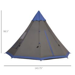 Outsunny Polyester 6 -Person Screen tent