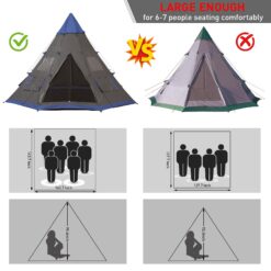 Outsunny Polyester 6 -Person Screen tent