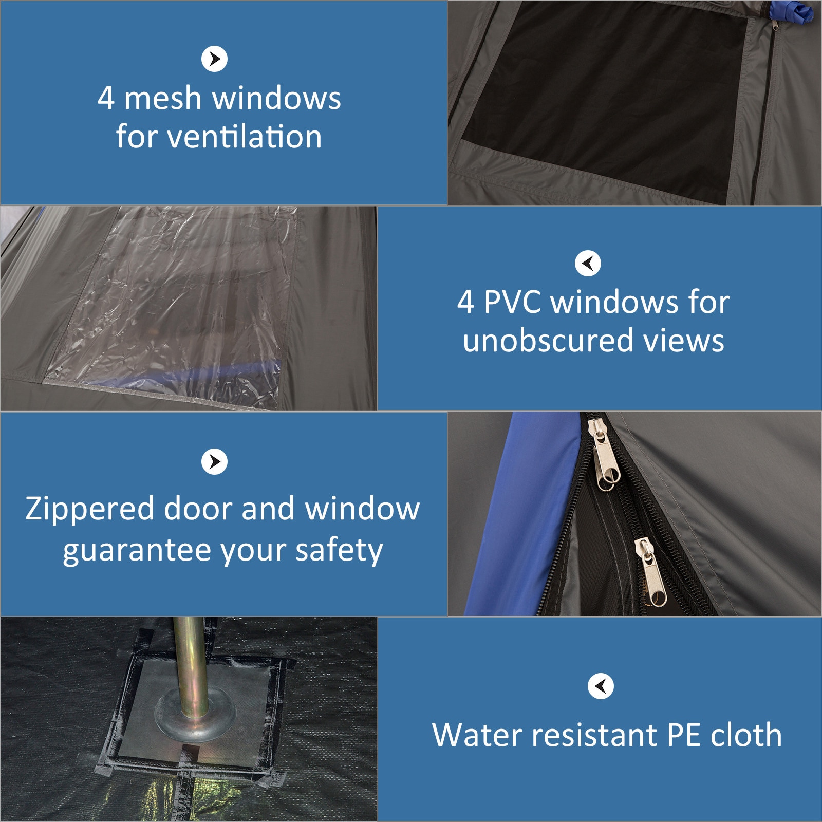 Outsunny Polyester 6 -Person Screen tent