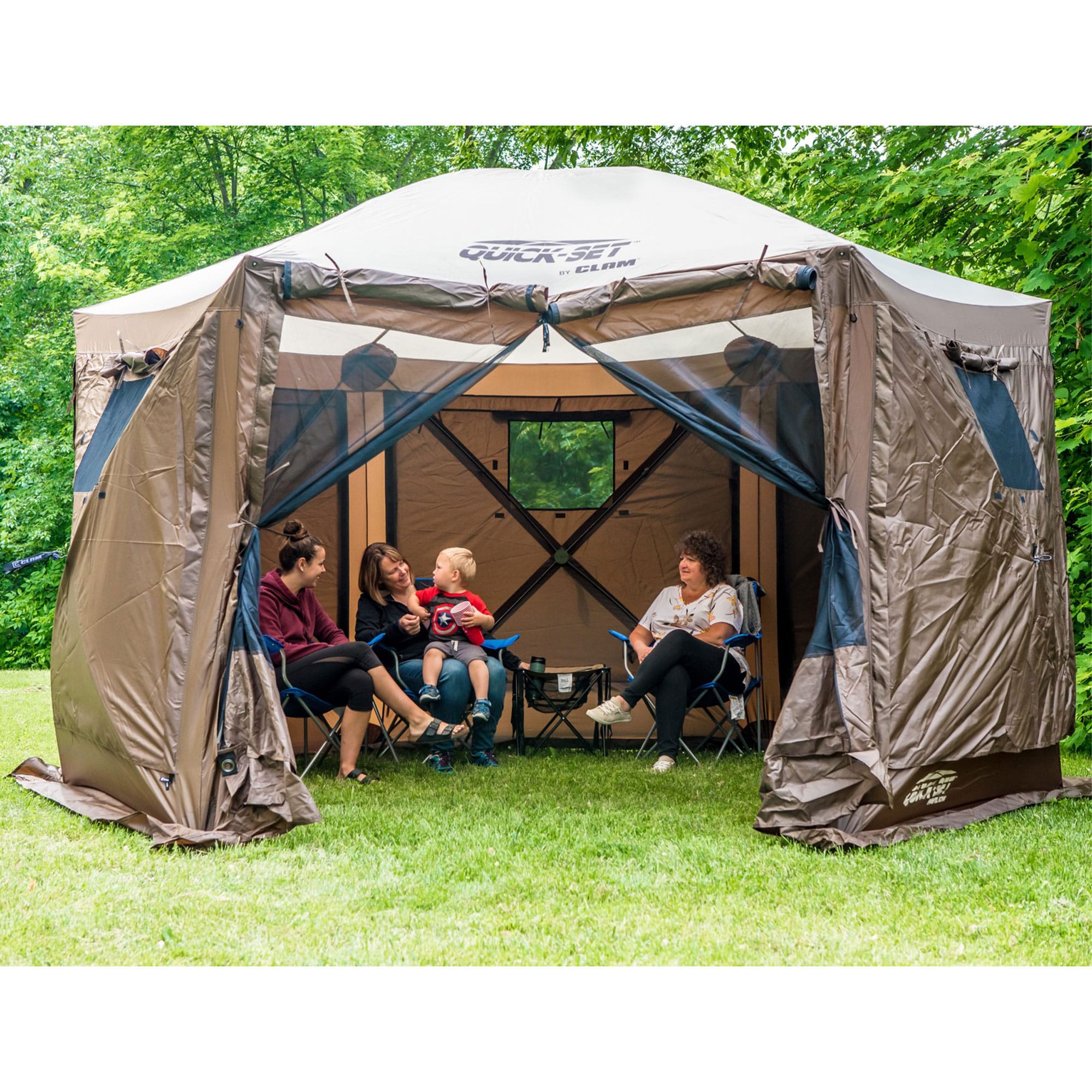 Clam Outdoors Polyester 8 -Person Screen tent