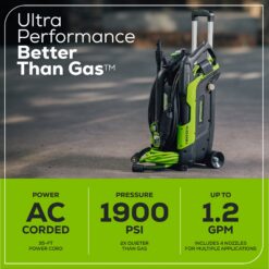 Greenworks 1900 PSI 1.2-GPM Cold Water Electric Pressure Washer with 4 Spray Tips