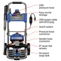 Westinghouse WPX2300e 2300 PSI 1.76-GPM Cold Water Electric Pressure Washer with 5 Spray Tips