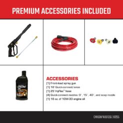 CRAFTSMAN (50-State) 3100 PSI 2.4-GPM Cold Water Gas Pressure Washer with 4 Spray Tips