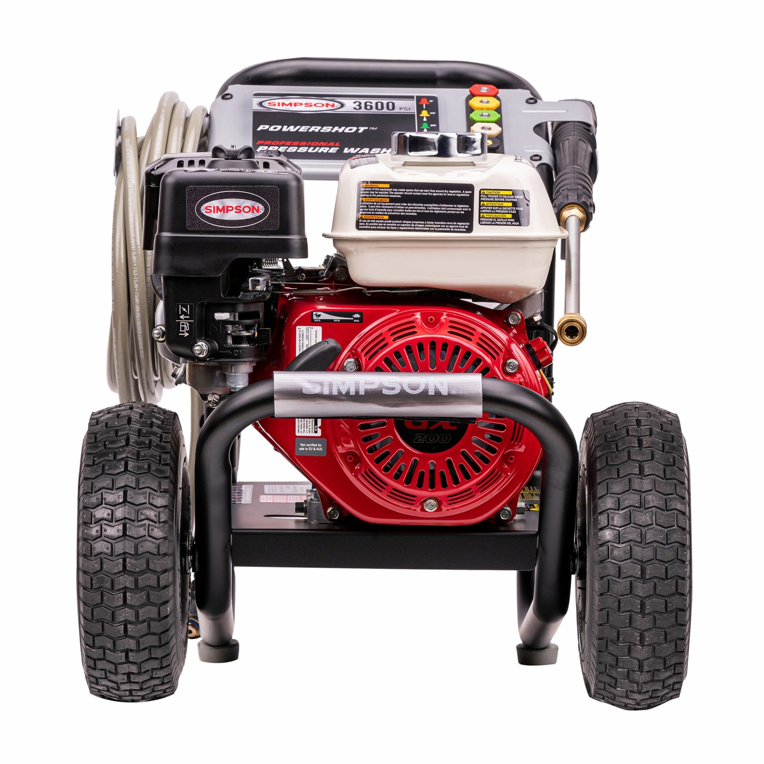 SIMPSON PowerShot with Honda GX200 Engine 3600 PSI 2.5-GPM Cold Water Gas Pressure Washer with 5 Spray Tips