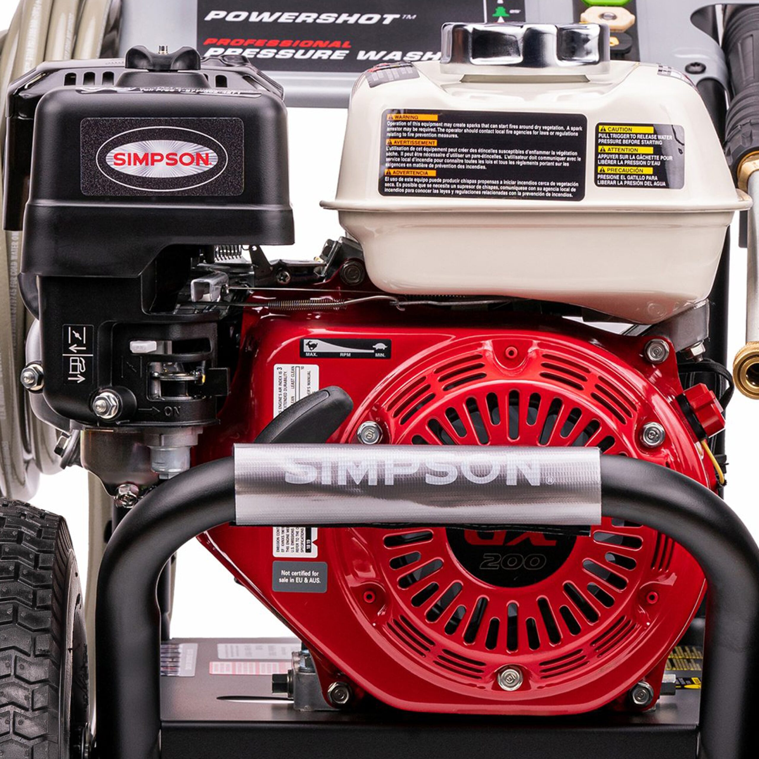 SIMPSON PowerShot with Honda GX200 Engine 3600 PSI 2.5-GPM Cold Water Gas Pressure Washer with 5 Spray Tips