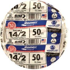 Southwire 50 ft. 14/2 Solid Romex Simpull CU NM-B W/G Wire 28827422