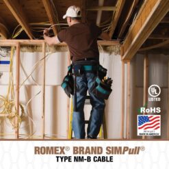 Southwire 50 ft. 14/2 Solid Romex Simpull CU NM-B W/G Wire 28827422
