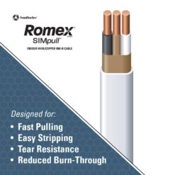 Southwire 50 ft. 14/2 Solid Romex Simpull CU NM-B W/G Wire 28827422