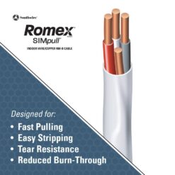 Southwire 100 ft. 14/2 Solid Romex SIMpull CU NM-B W/G Wire 28827428