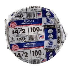 Southwire 100 ft. 14/2 Solid Romex SIMpull CU NM-B W/G Wire 28827428