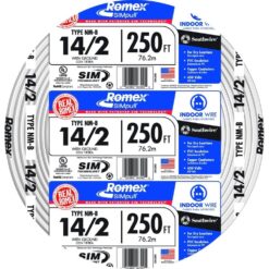 Southwire 250 ft. 14/2 Romex SIMpull Solid NM-B W/G Wire 28827469
