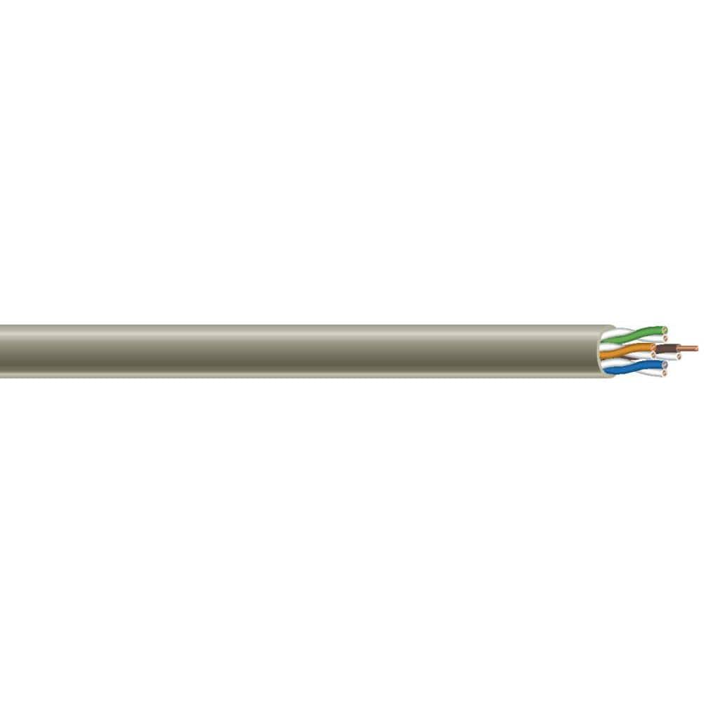 Southwire 500 ft. Gray 24/4 Solid CU CAT5e CMR (Riser) Data Cable 56917945
