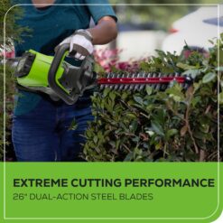 Greenworks 80-volt 26-in Battery Hedge Trimmer 2 Ah (Battery and Charger Included)