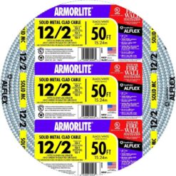 Southwire 12/2 x 50 ft. Solid CU MC (Metal Clad) Armorlite Cable 68580052