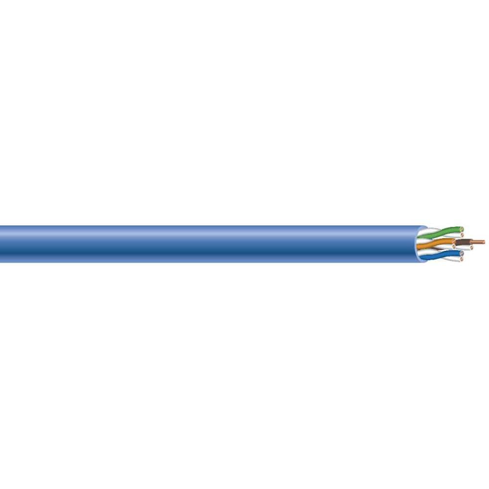 Southwire 500 ft. Blue 23/4 Solid CU CAT6 CMR (Riser) Data Cable 56918945
