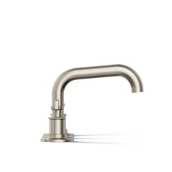 KOHLER Castia by Studio McGee Vibrant Brushed Nickel Widespread 2-handle Low-arc Residential Handle Bathroom Sink Faucet with Drain