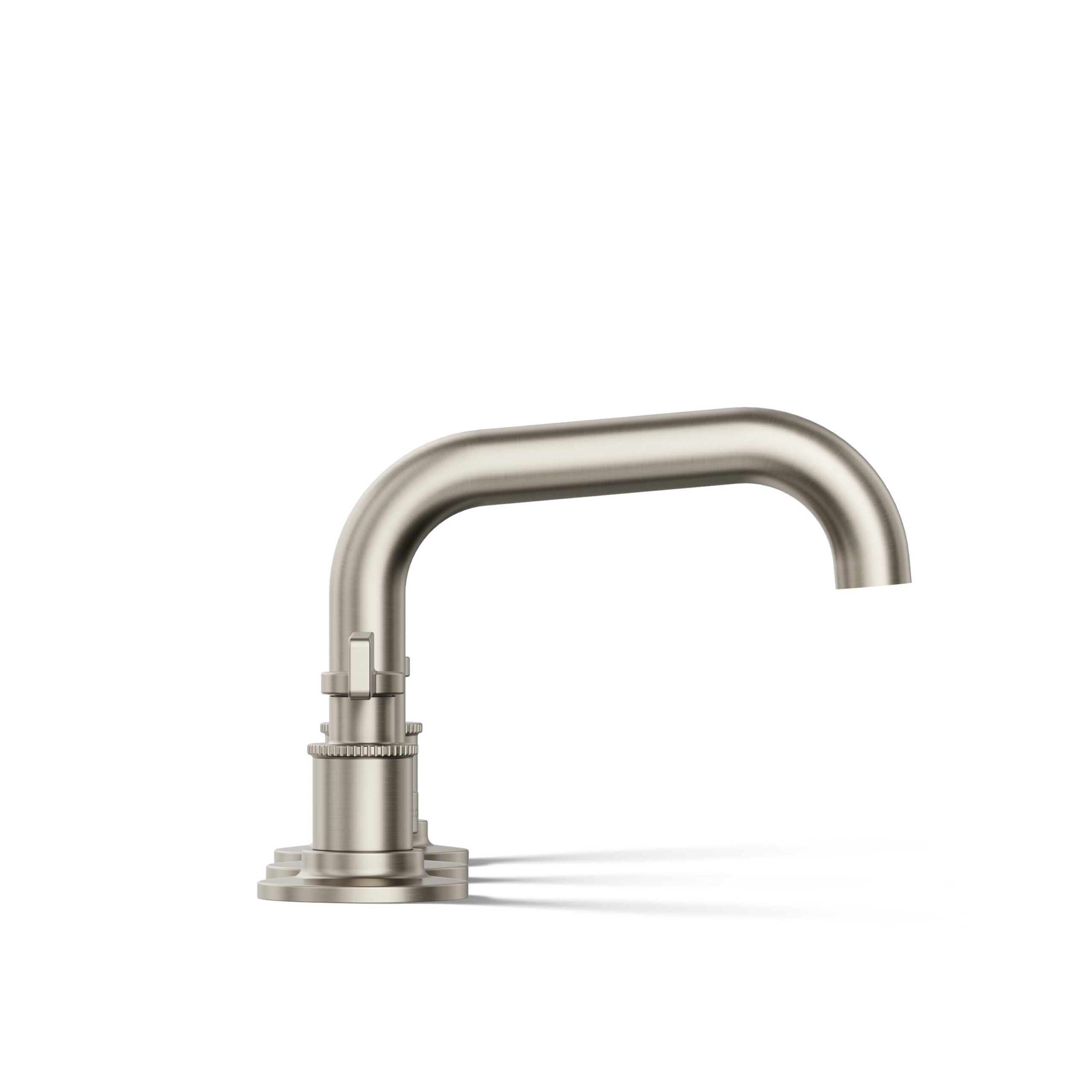 KOHLER Castia by Studio McGee Vibrant Brushed Nickel Widespread 2-handle Low-arc Residential Handle Bathroom Sink Faucet with Drain