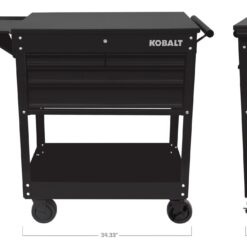Kobalt 35-Inches W x 37.5-Inches H 4 -Drawer Steel Rolling Tool Cabinet ( Black )