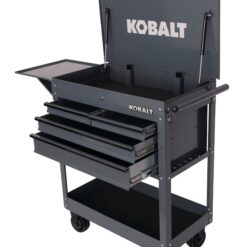 Kobalt 35-Inches W x 37.5-Inches H 4 -Drawer Steel Rolling Tool Cabinet ( Gray )