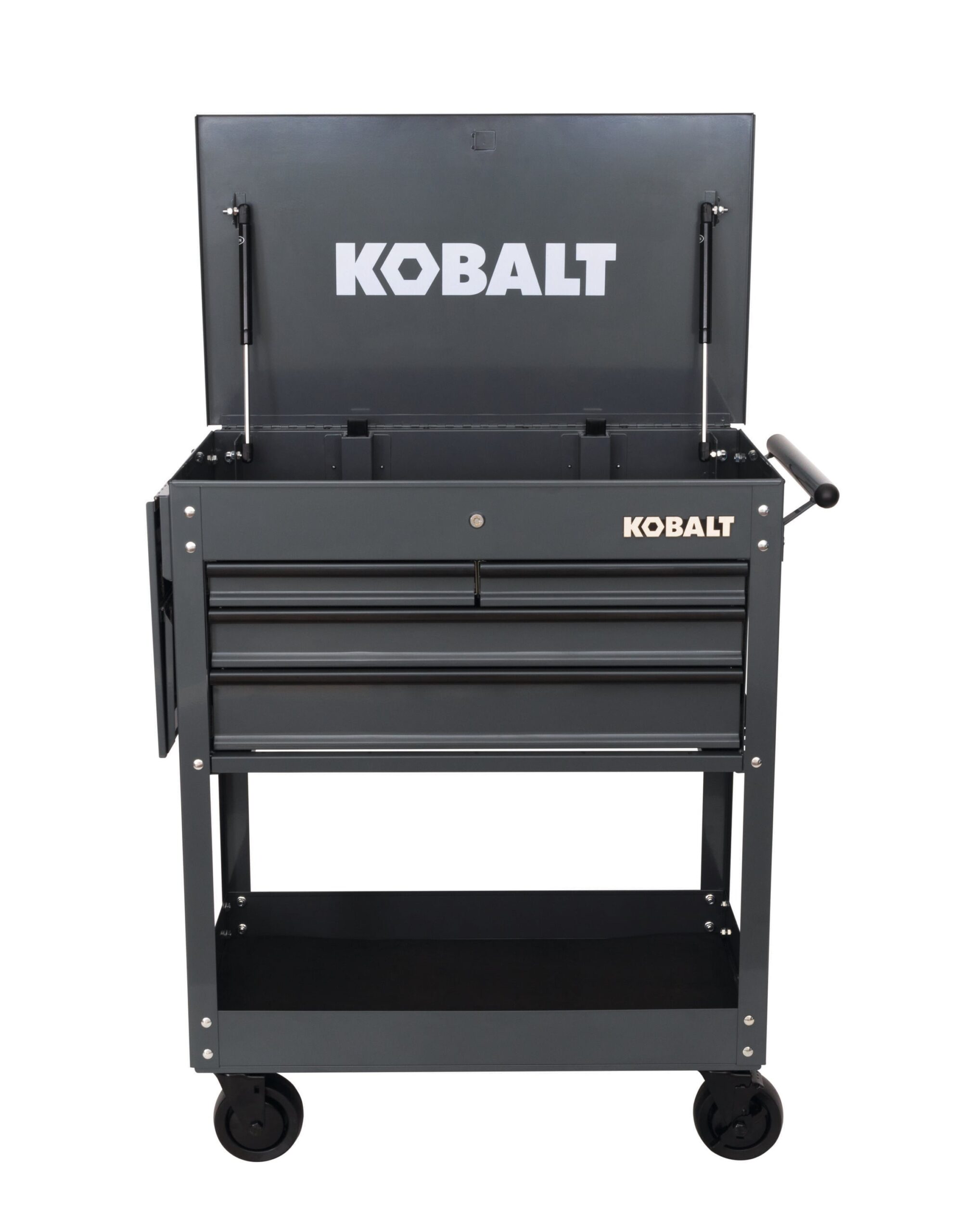 Kobalt 35-Inches W x 37.5-Inches H 4 -Drawer Steel Rolling Tool Cabinet ( Gray )