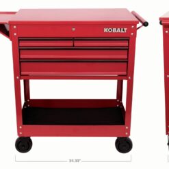 Kobalt 35-Inches W x 37.5-Inches H 4 -Drawer Steel Rolling Tool Cabinet ( Red )