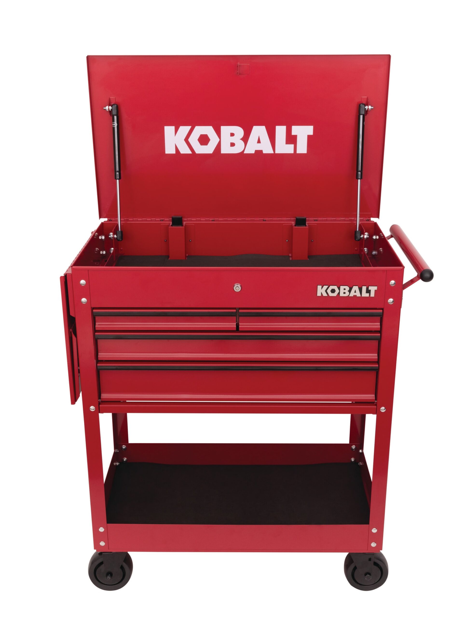 Kobalt 35-Inches W x 37.5-Inches H 4 -Drawer Steel Rolling Tool Cabinet ( Red )