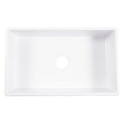 SINKOLOGY Turner Undermount Farmhouse apron front 30-Inches x 18-Inches Fireclay Single bowl Kitchen Sink