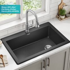 Kraus Forteza Dual-mount 33-Inches x 22-Inches Granite Single bowl 1-Hole Kitchen Sink