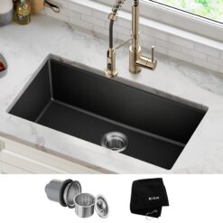 Kraus Undermount 31.5-Inches x 17-Inches Granite Single bowl Kitchen Sink