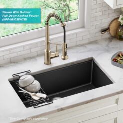 Kraus Undermount 31.5-Inches x 17-Inches Granite Single bowl Kitchen Sink