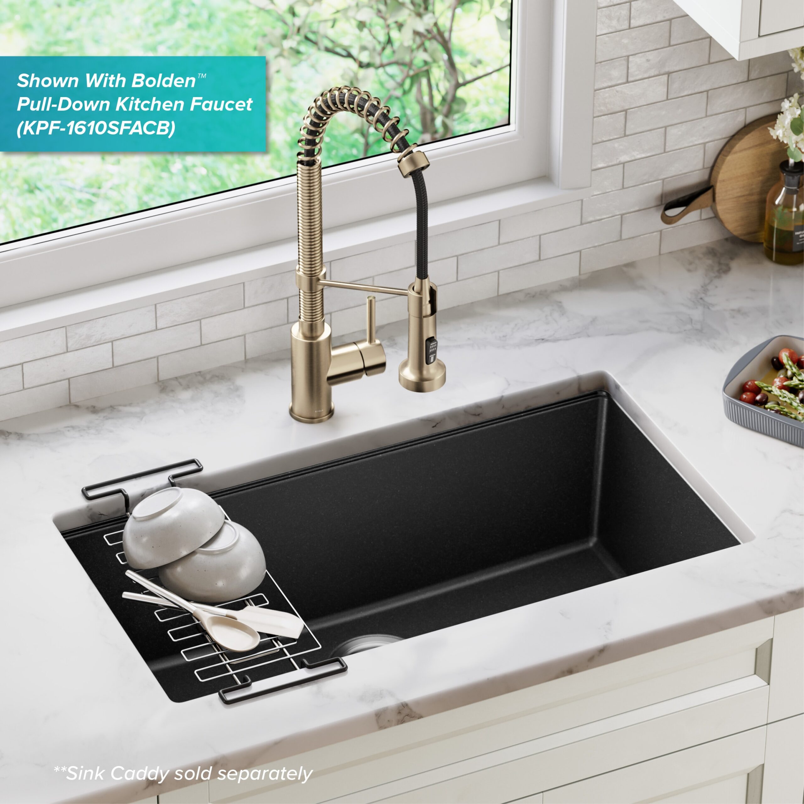 Kraus Undermount 31.5-Inches x 17-Inches Granite Single bowl Kitchen Sink