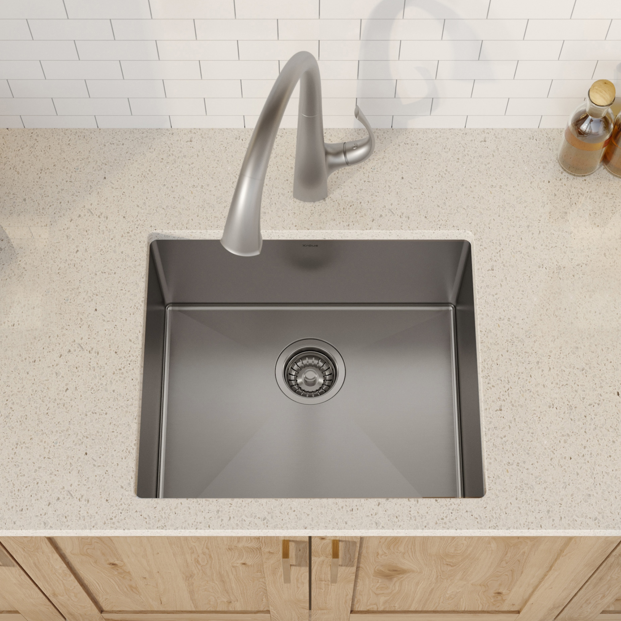Kraus Standart PRO Undermount 21-Inches x 18-Inches Stainless steel Single bowl 16 -Gauge Kitchen Sink