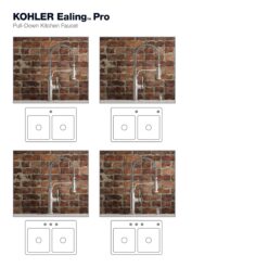 KOHLER Ealing Pre-Rinse Spring Vibrant Stainless Single Handle Deck-mount Pull-down Kitchen Faucet with Sprayer ( Deck Plate Included ) (Soap Dispenser Included)