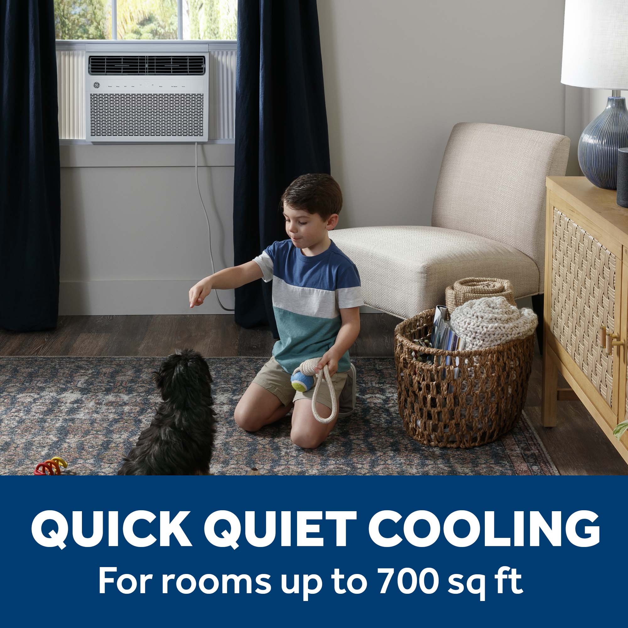 GE 700-sq ft Window Air Conditioner with Remote ( 115-Volt , 14000-BTU ) Wi-Fi enabled