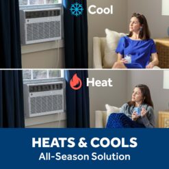 GE 550-sq ft Window Air Conditioner with Heater with Remote ( 240-Volt , 12200-BTU ) Wi-Fi enabled
