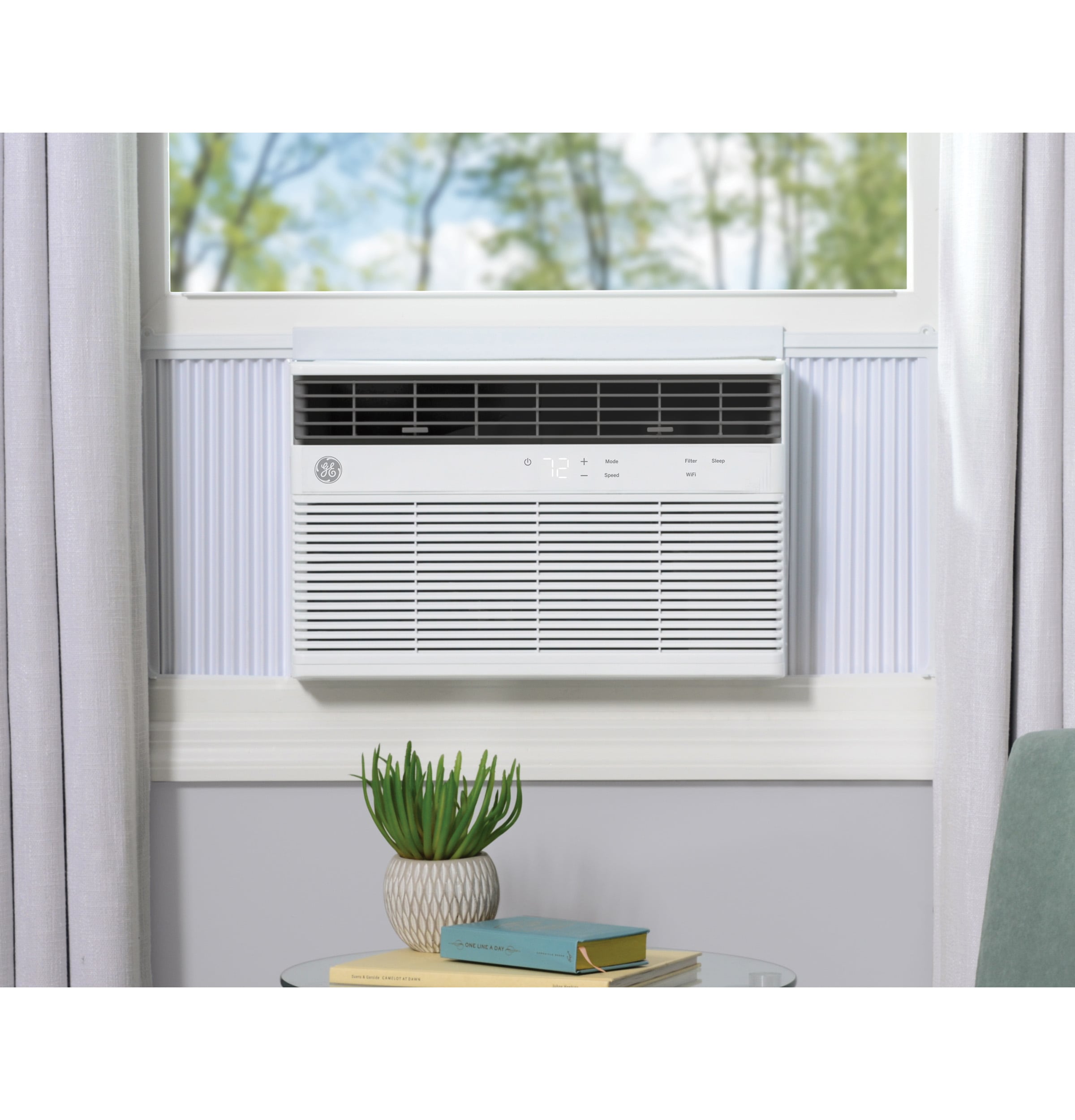 GE 1500-sq ft Window Air Conditioner with Remote ( 240-Volt , 23700-BTU ) Wi-Fi enabled