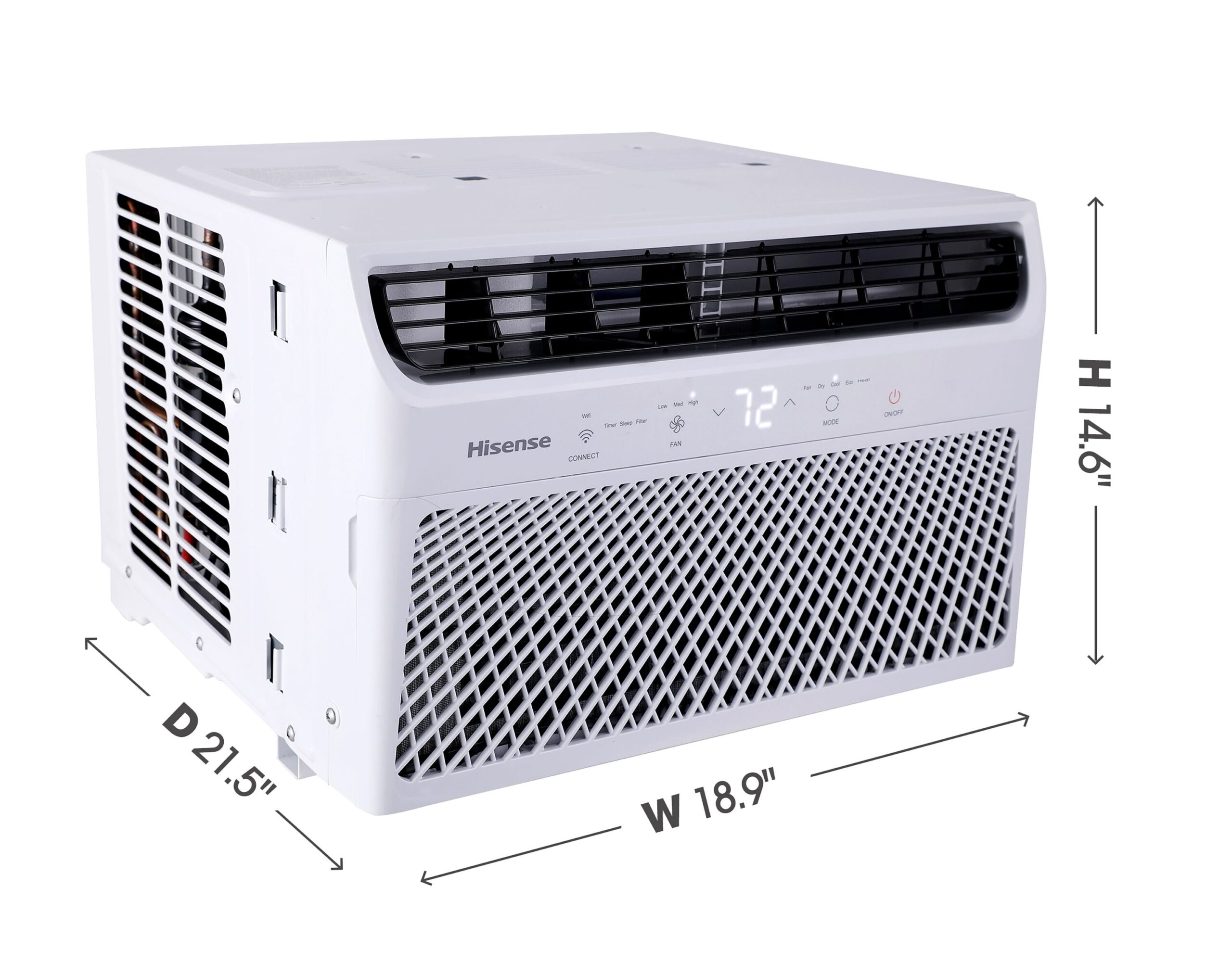 Hisense 700-sq ft Window Air Conditioner with Remote ( 115-Volt , 14000-BTU ) Wi-Fi enabled